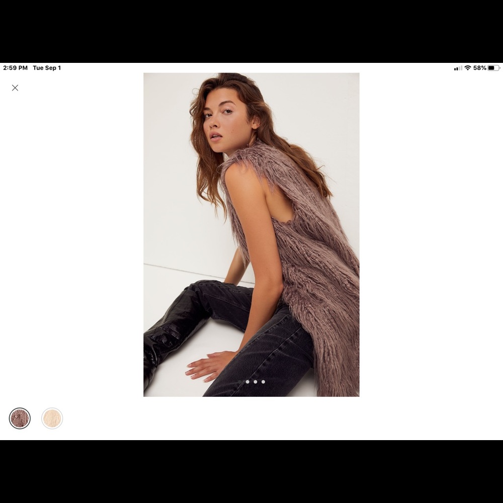 Free People Starlight Ruffle Vest XL The Vest NWT